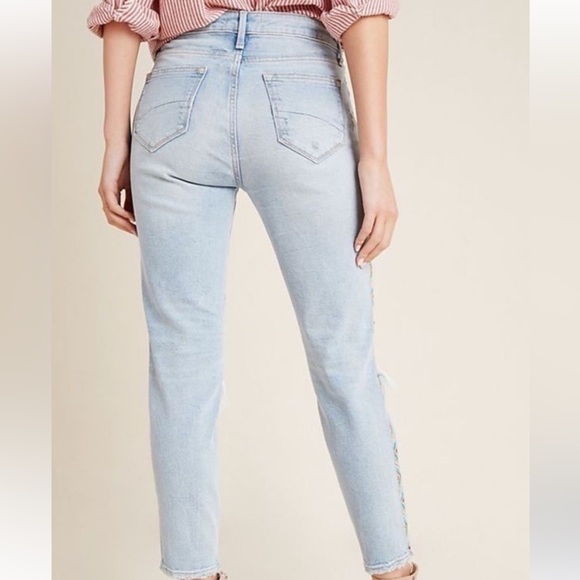 Driftwood x Free People Gizelle 27 High-Rise Embroidered Skinny Jeans New - Picture 14 of 15